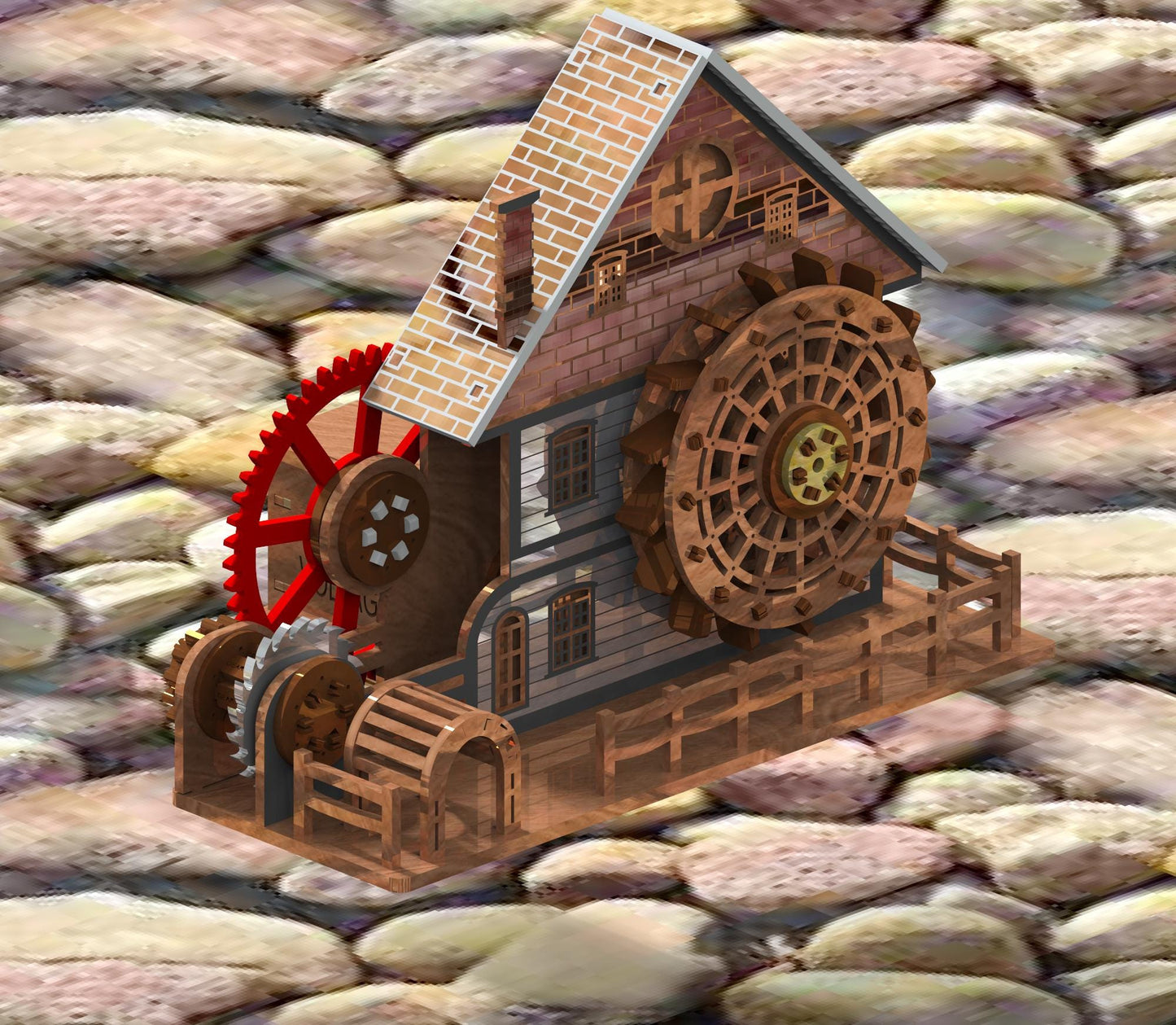 WATER MILL LASER CUT FILE FOR 5MM MATERIAL