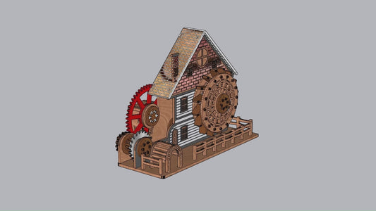 WATER MILL LASER CUT FILE FOR 5MM MATERIAL